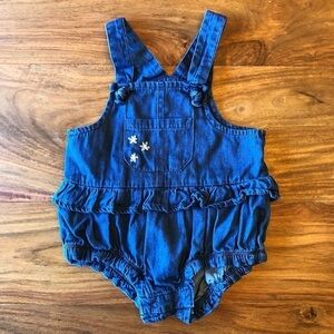 Cat & Jack Chambray Jumper with Custom Daisies